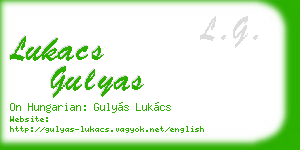 lukacs gulyas business card