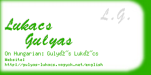 lukacs gulyas business card